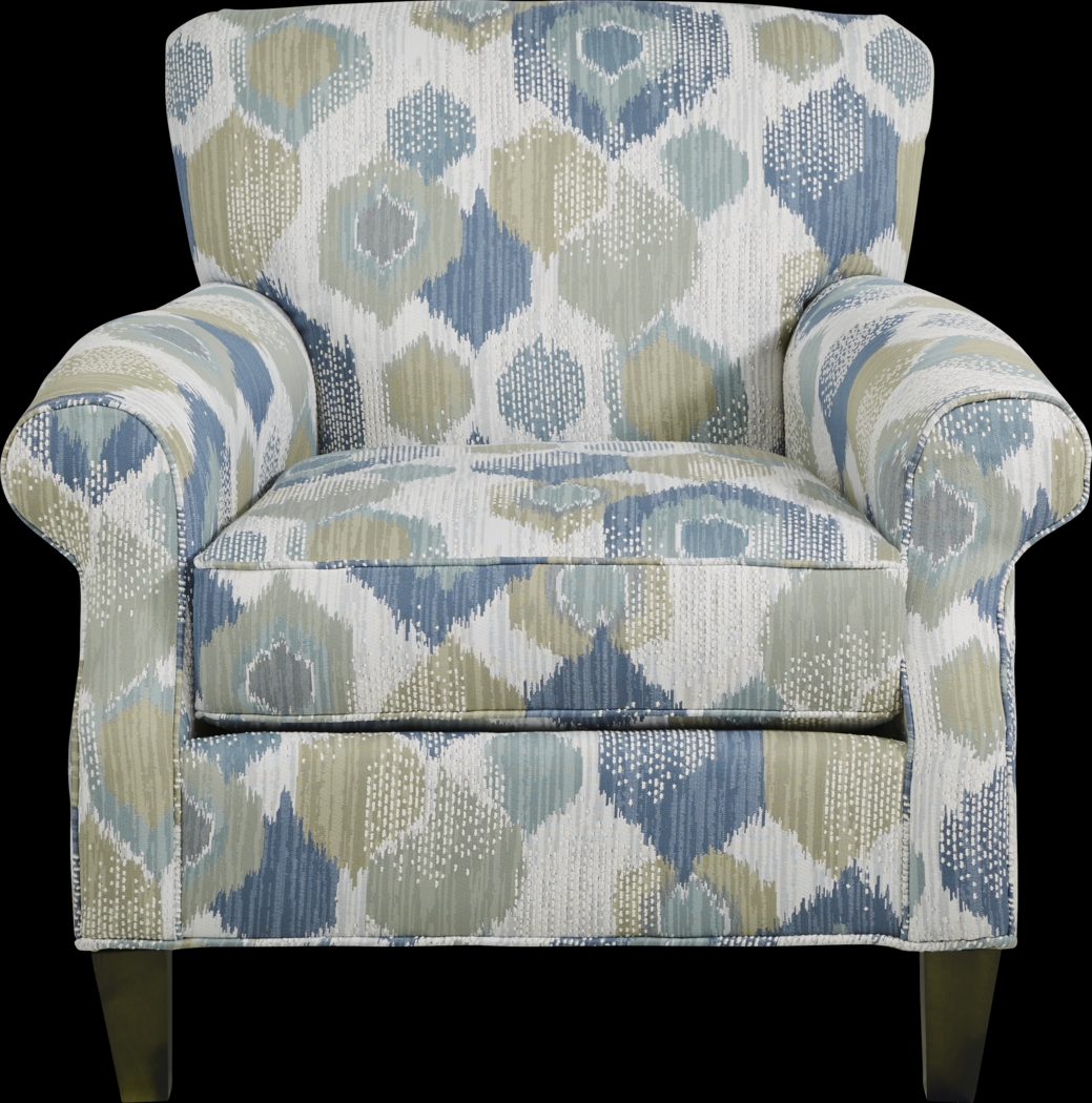 Beachside Walk Blue Slipcover Accent Chair - Thumbnail - Image 2