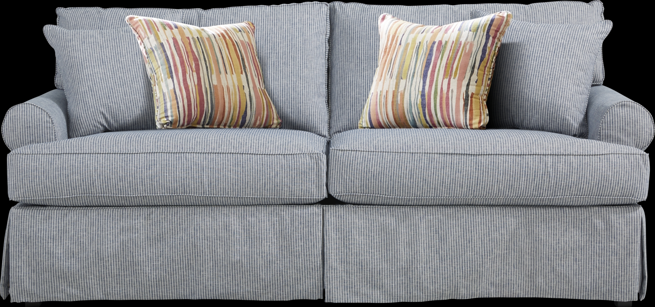 Beachside Walk Blue Denim Slipcover Gel Foam Sleeper - Thumbnail - Image 1