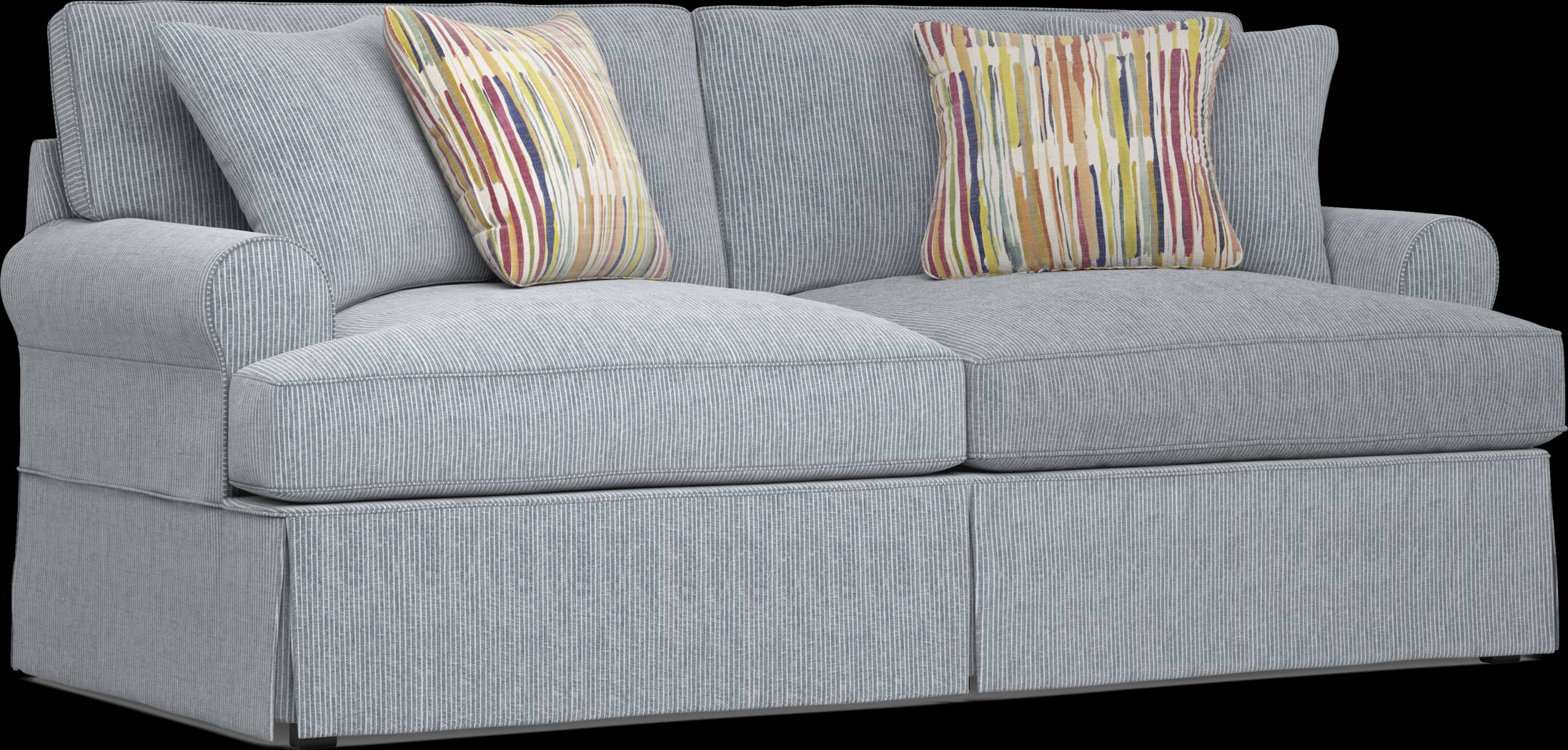 Beachside Walk Blue Denim Slipcover 5 Pc Living Room - Thumbnail - Image 3