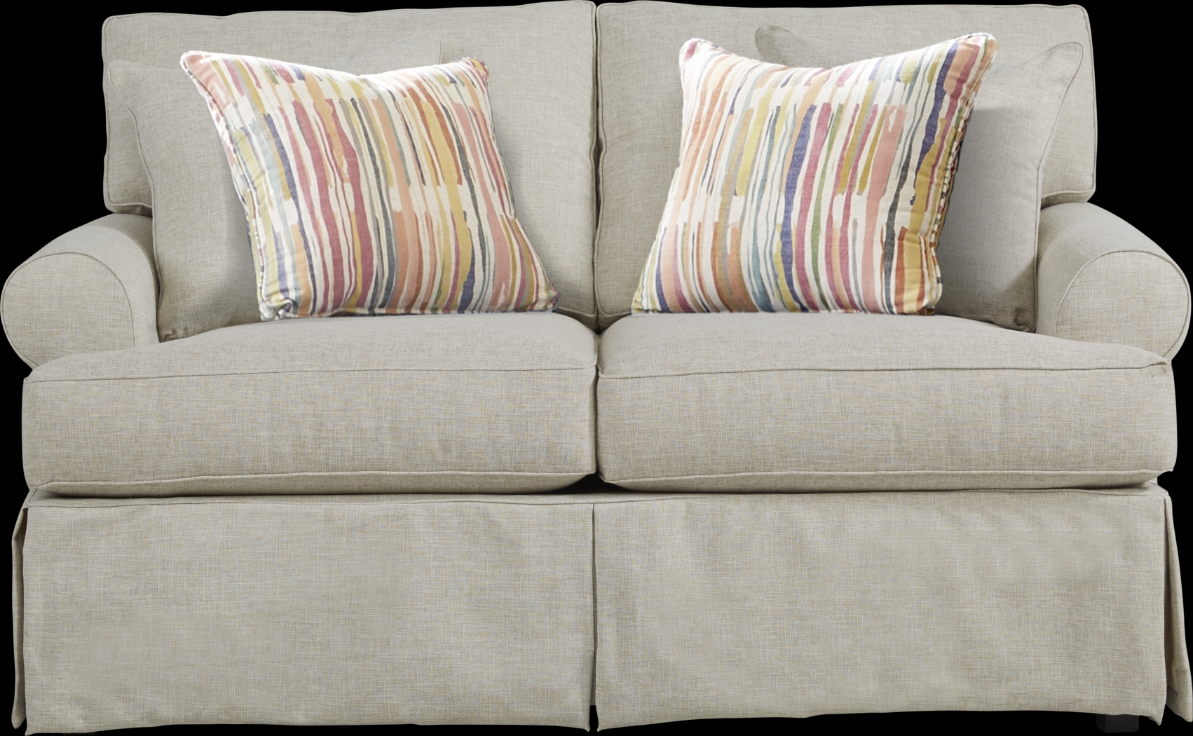 Beachside Walk Linen Textured Slipcover 7 Pc Living Room - Thumbnail - Image 5