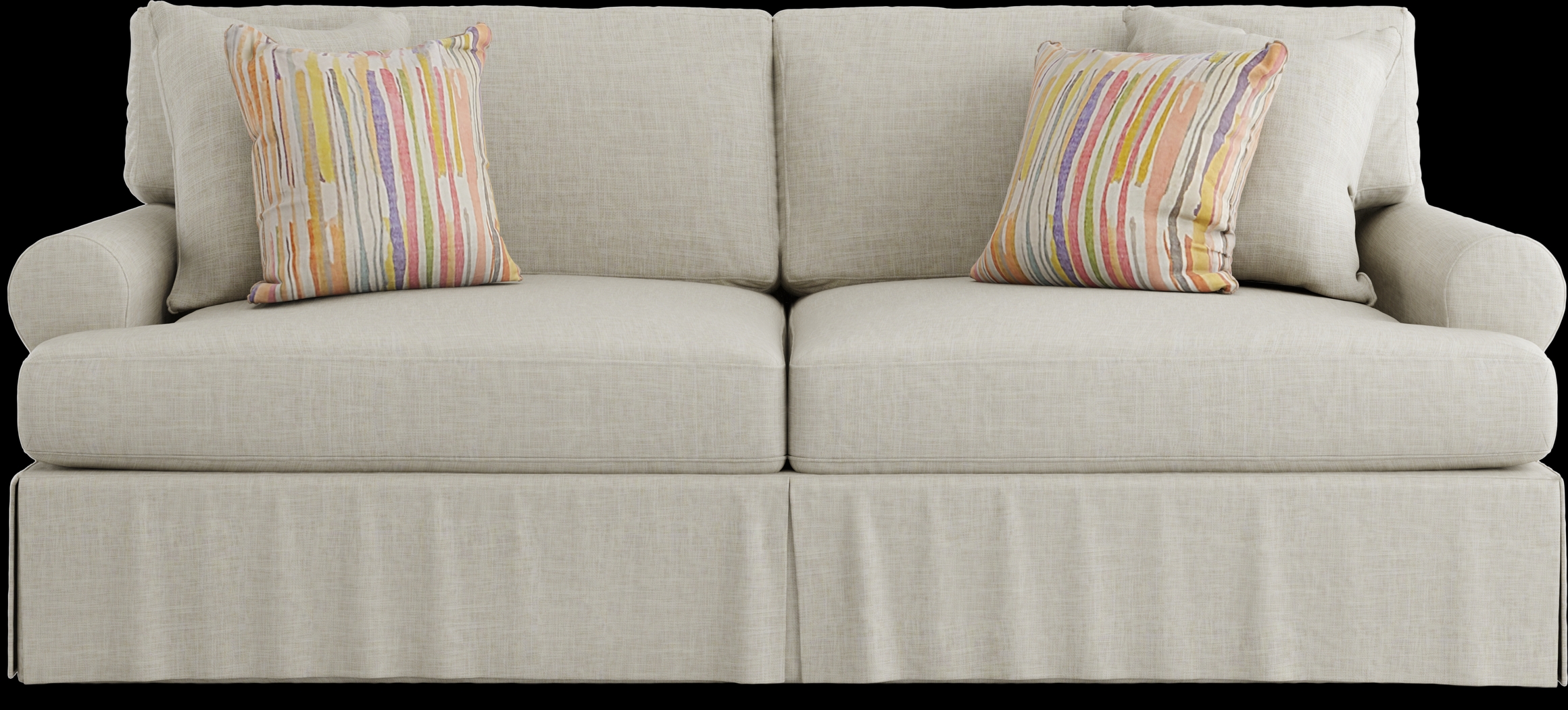 Beachside Walk Linen Textured Slipcover 7 Pc Living Room - Thumbnail - Image 3