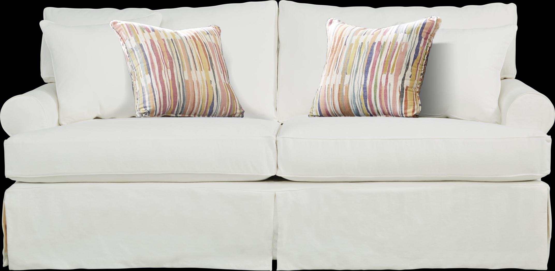 Beachside Walk White Denim Slipcover Gel Foam Sleeper - Thumbnail - Image 1