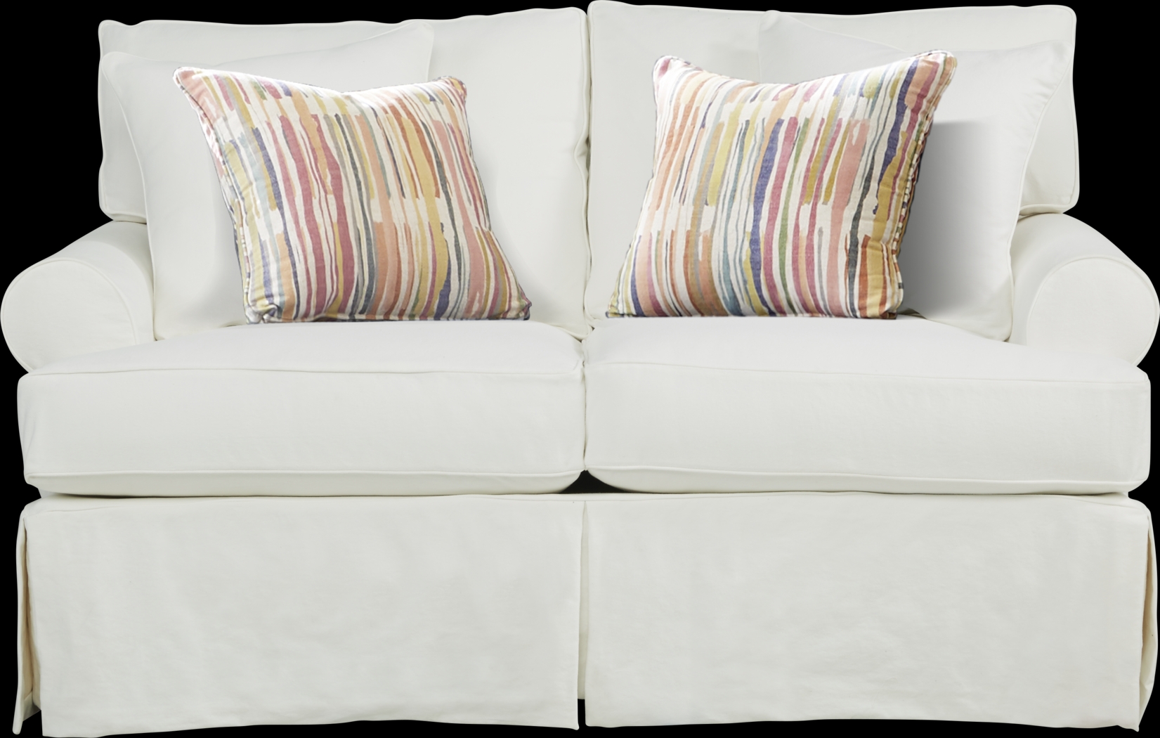 Beachside Walk White Denim Slipcover 8 Pc Living Room - Thumbnail - Image 5