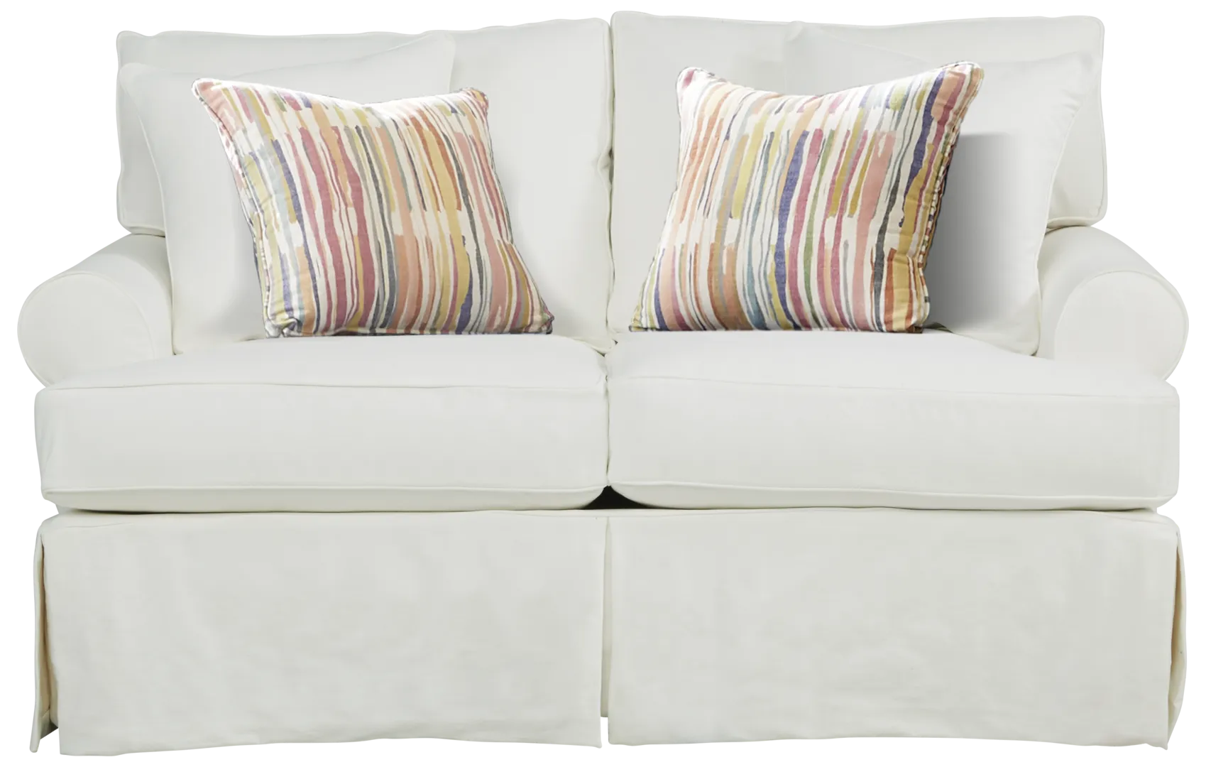 white loveseat