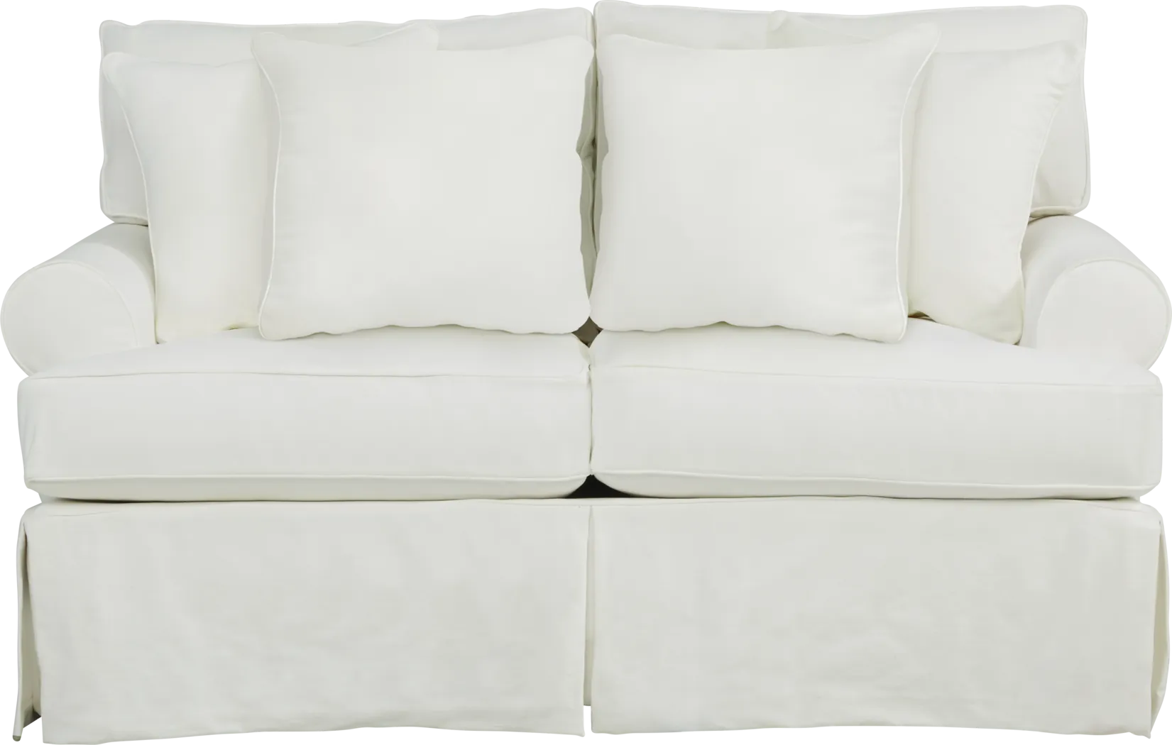 Beachside Walk White Loveseat - Thumbnail - Image 1