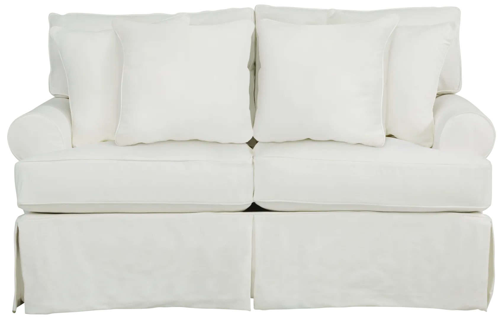 white loveseat
