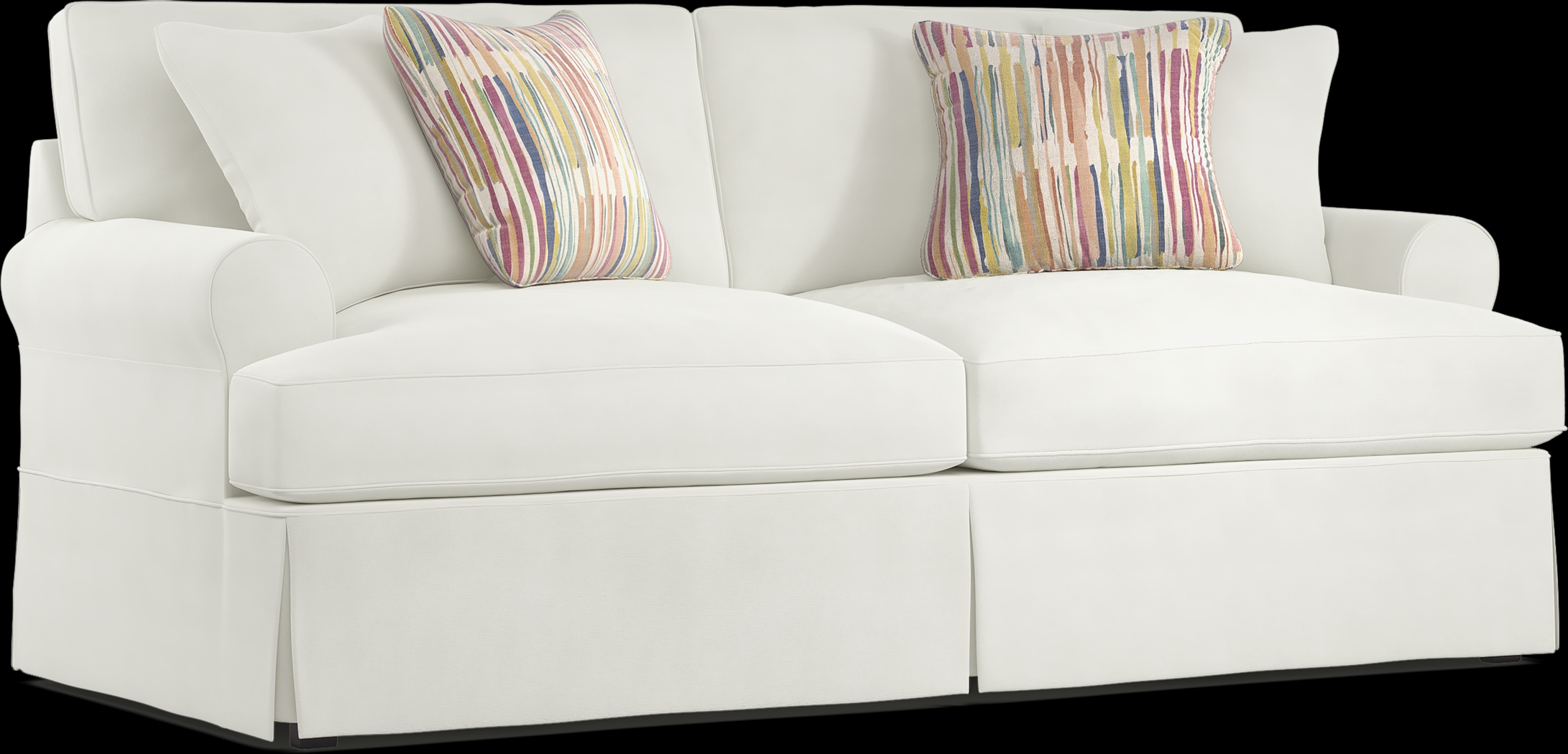 Beachside Walk White Denim Slipcover Sofa - Thumbnail - Image 3