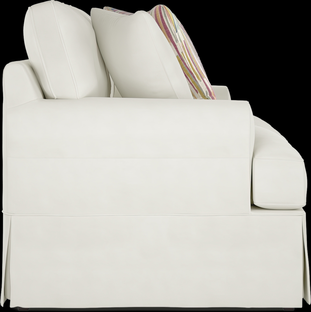 Beachside Walk White Denim Slipcover Sofa - Thumbnail - Image 4