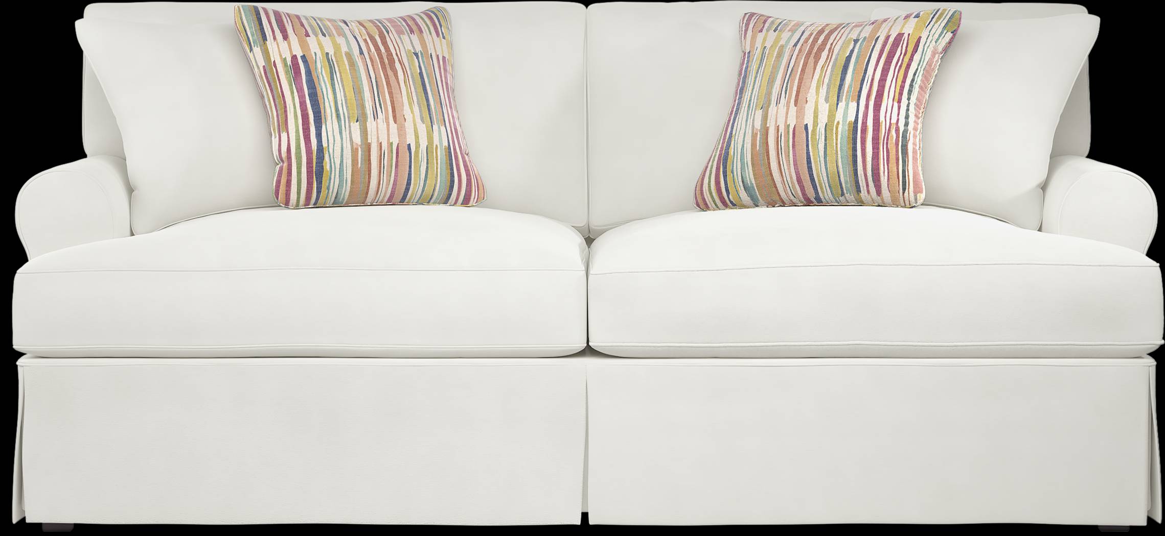 Beachside Walk White Denim Slipcover Sofa - Thumbnail - Image 1
