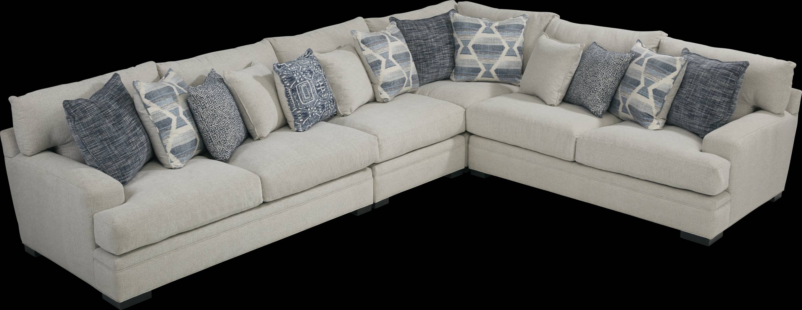 Cindy Crawford Home Bedford Park Ivory 7 Pc Sectional Living Room - Thumbnail - Image 3