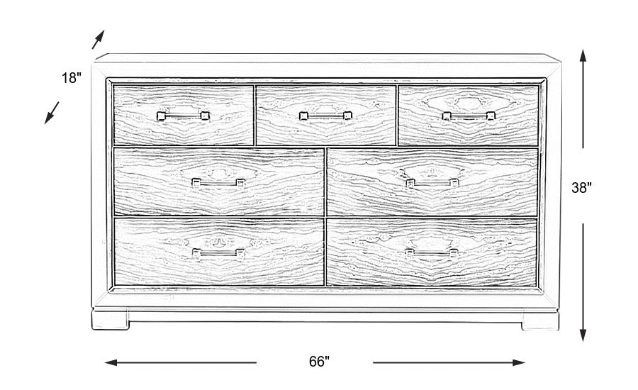 Dimension Image. Please refer to the Dimension Tab on this page for dimension details.