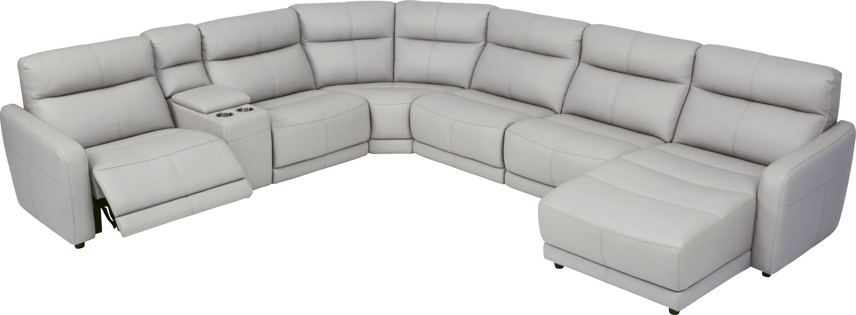 Bella Terrace Dove Gray 7 Pc Power Reclining Sectional - Thumbnail - Image 3