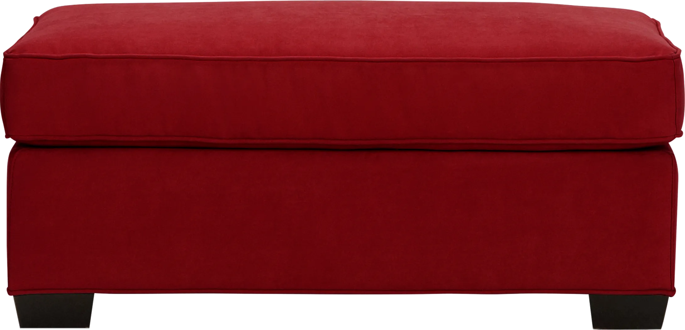 Cindy Crawford Home Bellingham Cardinal Microfiber Ottoman - Thumbnail - Image 1