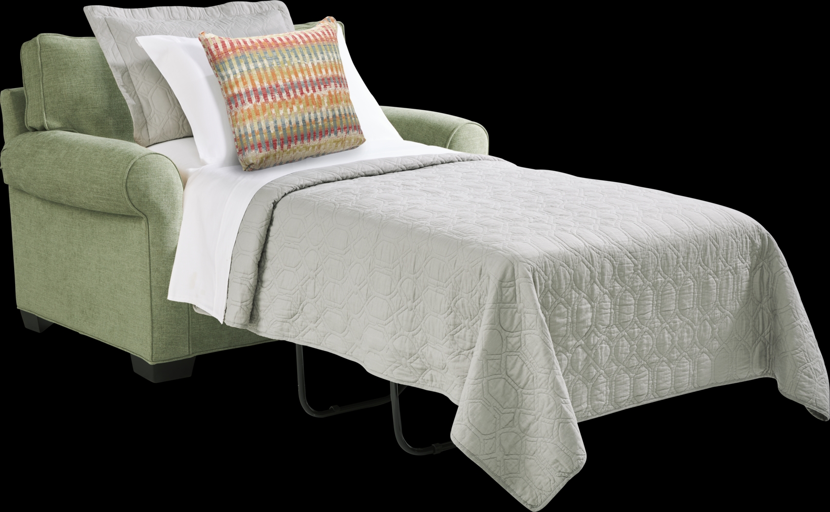 Bellingham Celadon Textured Chenille Gel Foam Sleeper Chair - Thumbnail - Image 2