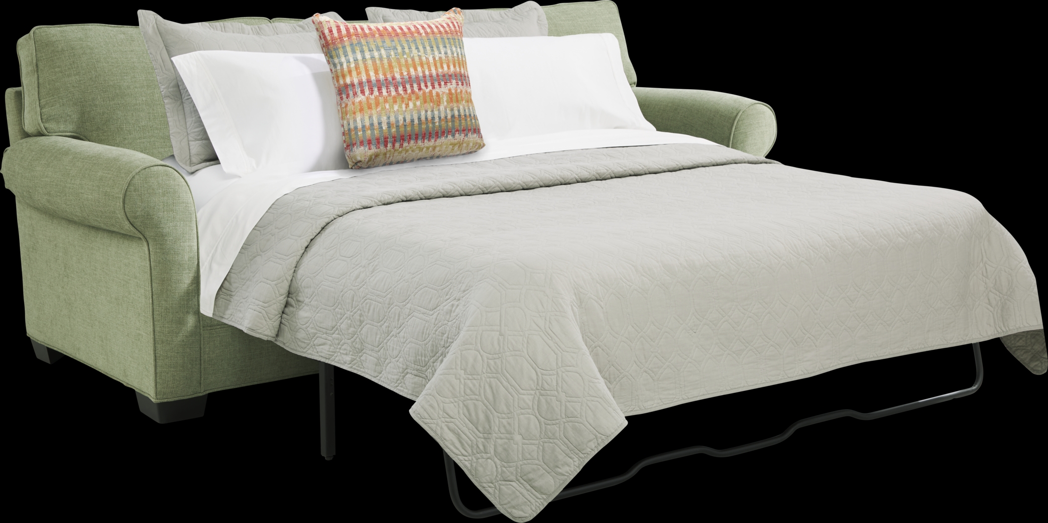 Bellingham Celadon Textured Chenille Gel Foam Sleeper Sofa - Thumbnail - Image 2