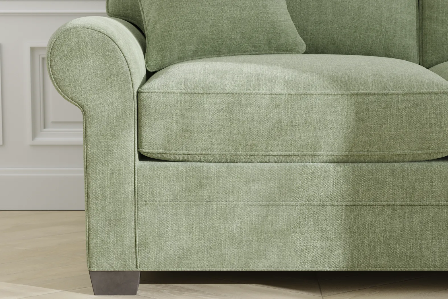 Bellingham Celadon Textured Chenille Sleeper Loveseat - Image 8