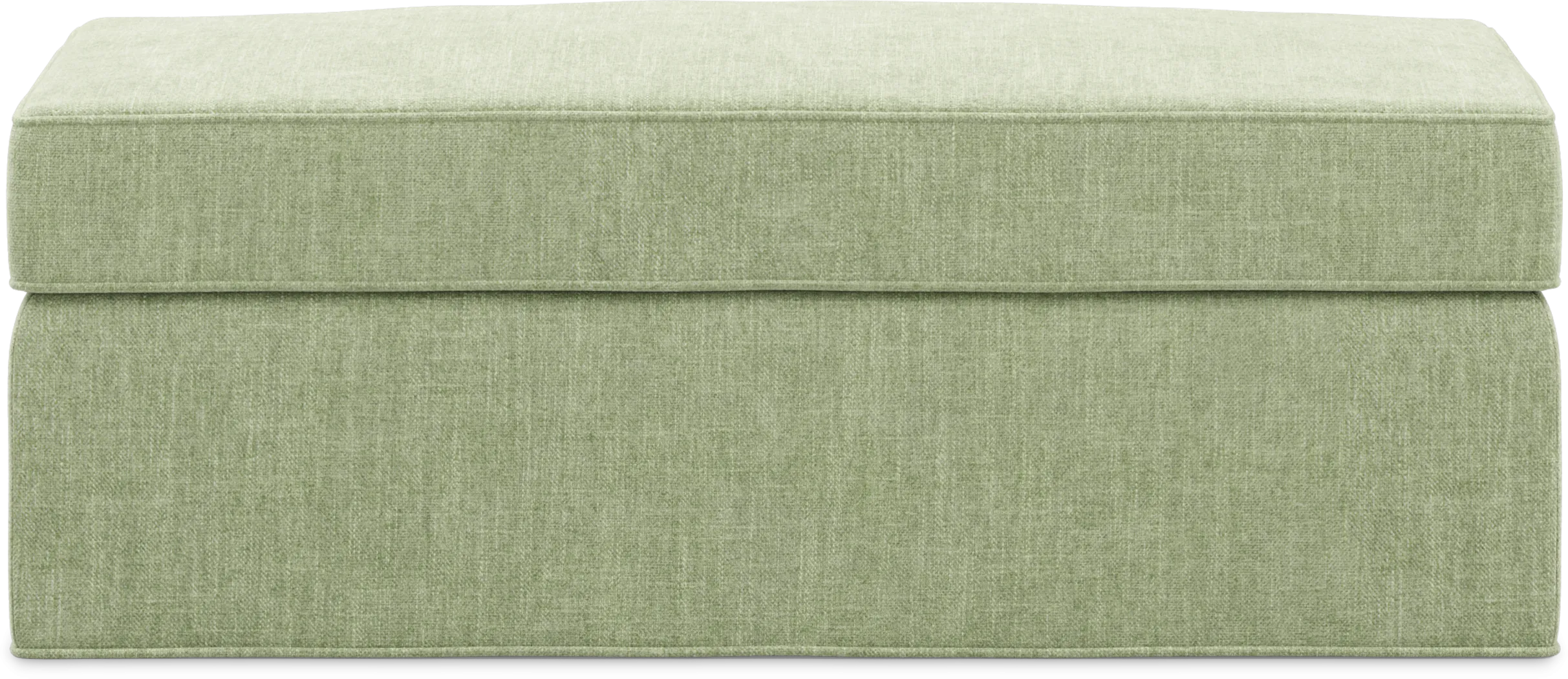 Bellingham Celadon Textured Chenille Storage Ottoman - Thumbnail - Image 2