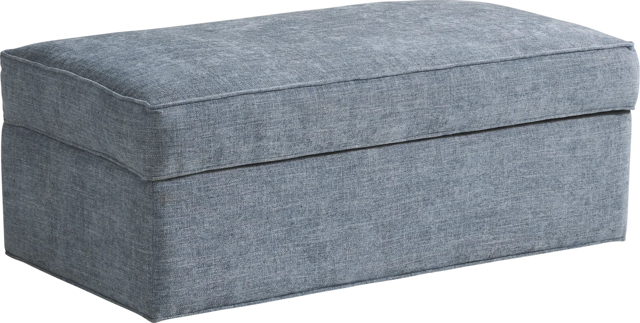 Bellingham Chambray Textured Chenille Storage Ottoman - Thumbnail - Image 1