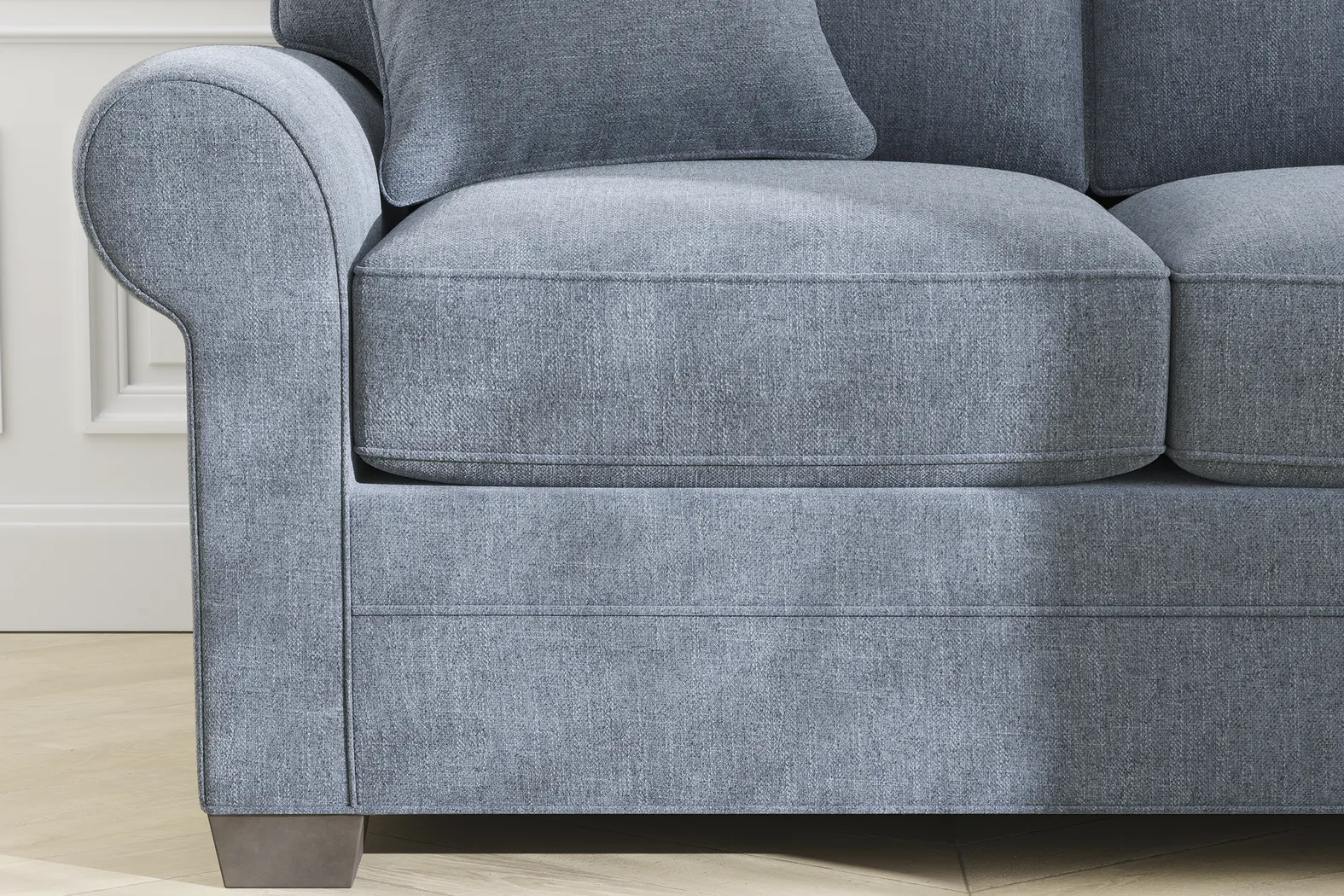 Bellingham Chambray Textured Chenille 7 Pc Living Room w/Gel Foam Sleeper Sofa - Thumbnail - Image 9