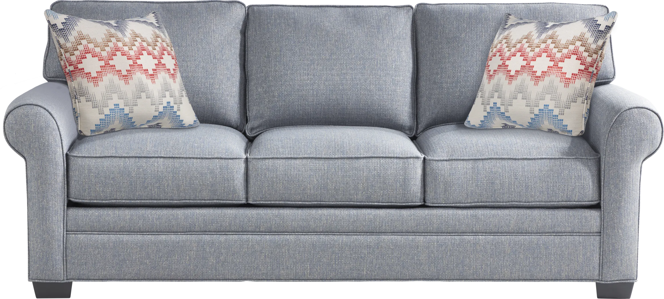 Bellingham Denim Textured 7 Pc Living Room with Gel Foam Sleeper Sofa - Thumbnail - Image 2