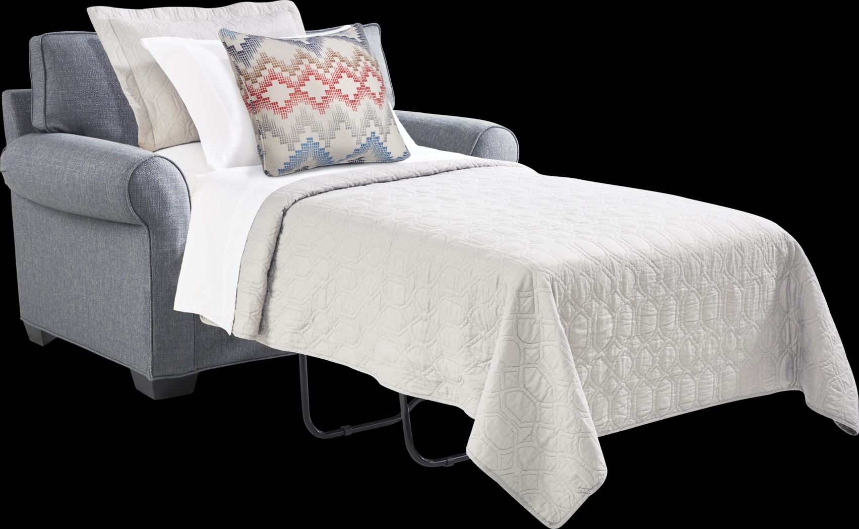 Bellingham Denim Textured Sleeper Chair - Thumbnail - Image 2