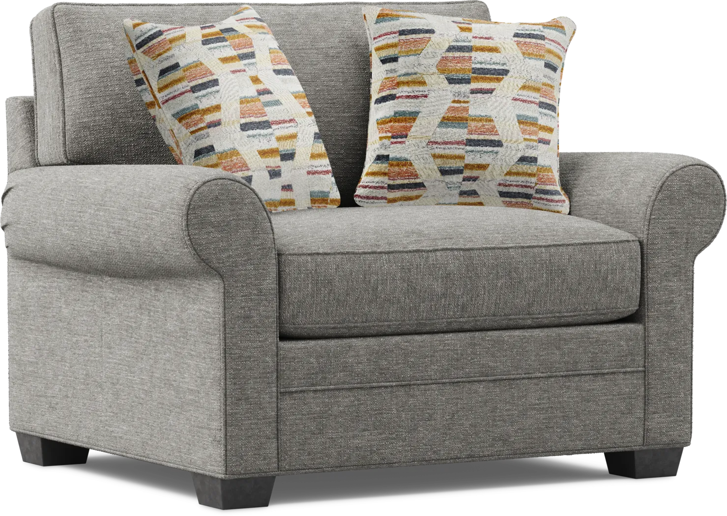 Bellingham Gray Textured Gel Foam Sleeper Chair - Thumbnail - Image 1