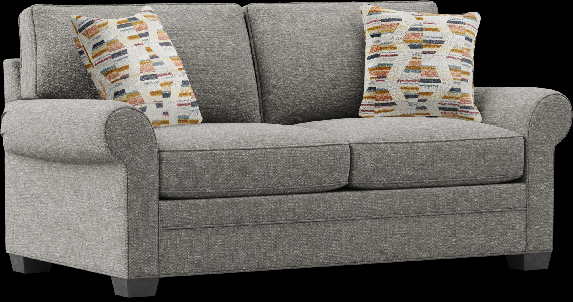 Bellingham Gray Textured Sleeper Loveseat - Thumbnail - Image 2