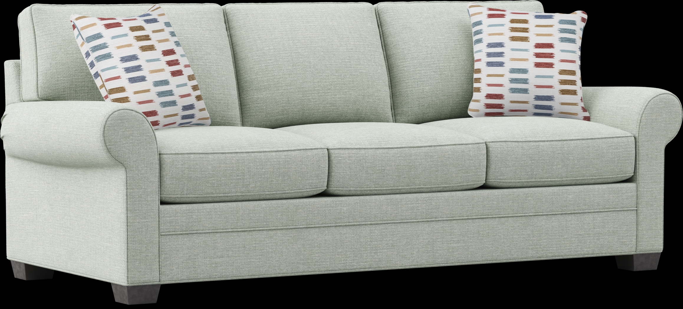 Bellingham Willow Green Textured 7 Pc Living Room with Gel Foam Sleeper Sofa - Thumbnail - Image 3