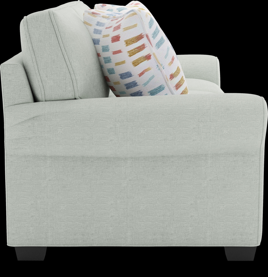 Bellingham Willow Green Textured 7 Pc Living Room with Gel Foam Sleeper Sofa - Thumbnail - Image 4