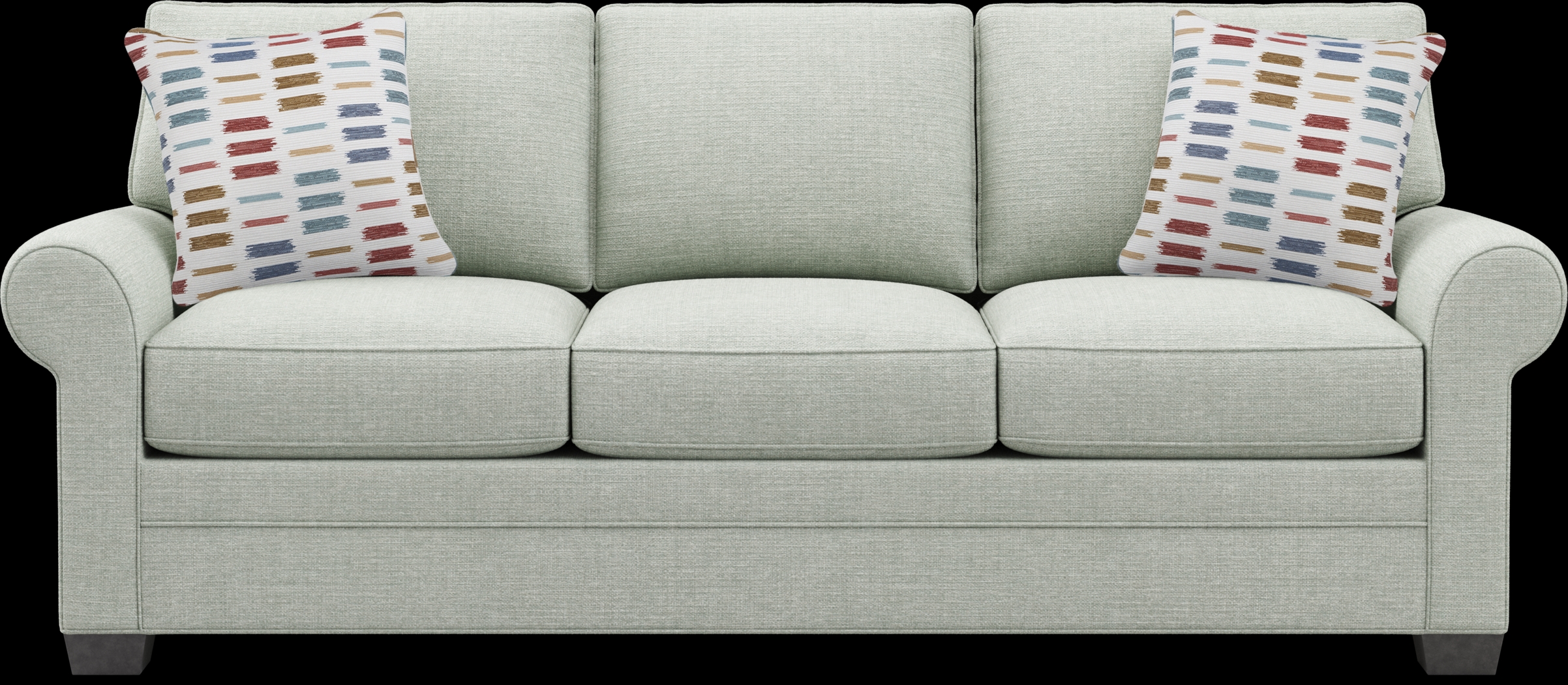 Bellingham Willow Green Textured 7 Pc Living Room with Gel Foam Sleeper Sofa - Thumbnail - Image 2