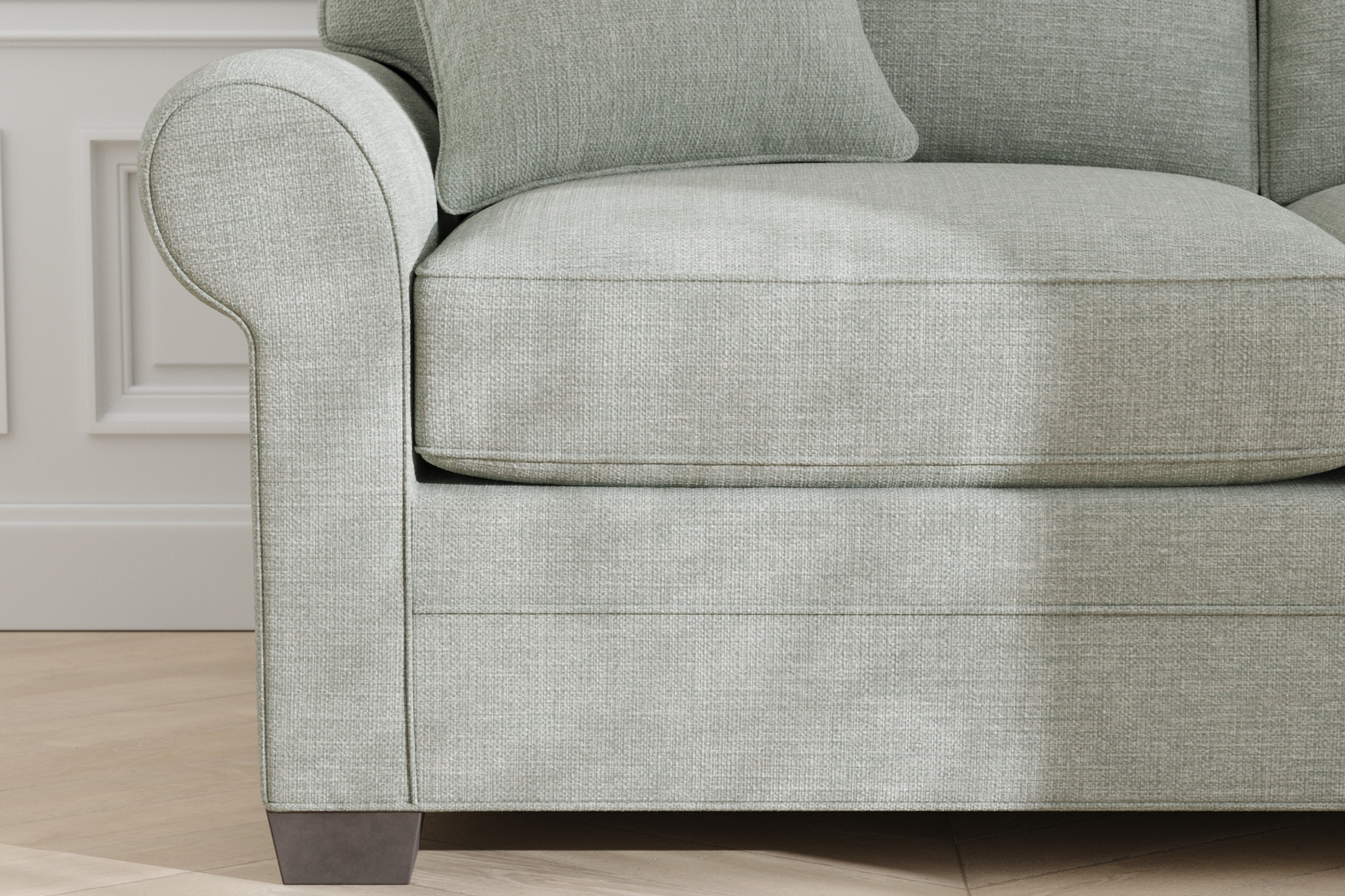 Bellingham Willow Green Textured 7 Pc Living Room with Gel Foam Sleeper Sofa - Thumbnail - Image 16