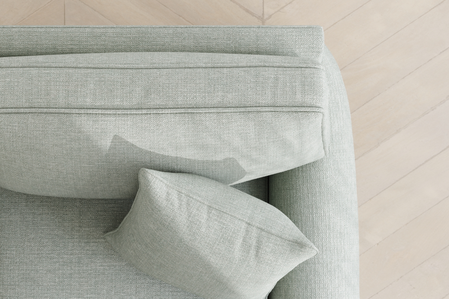 Bellingham Willow Green Textured 7 Pc Living Room with Gel Foam Sleeper Sofa - Thumbnail - Image 17