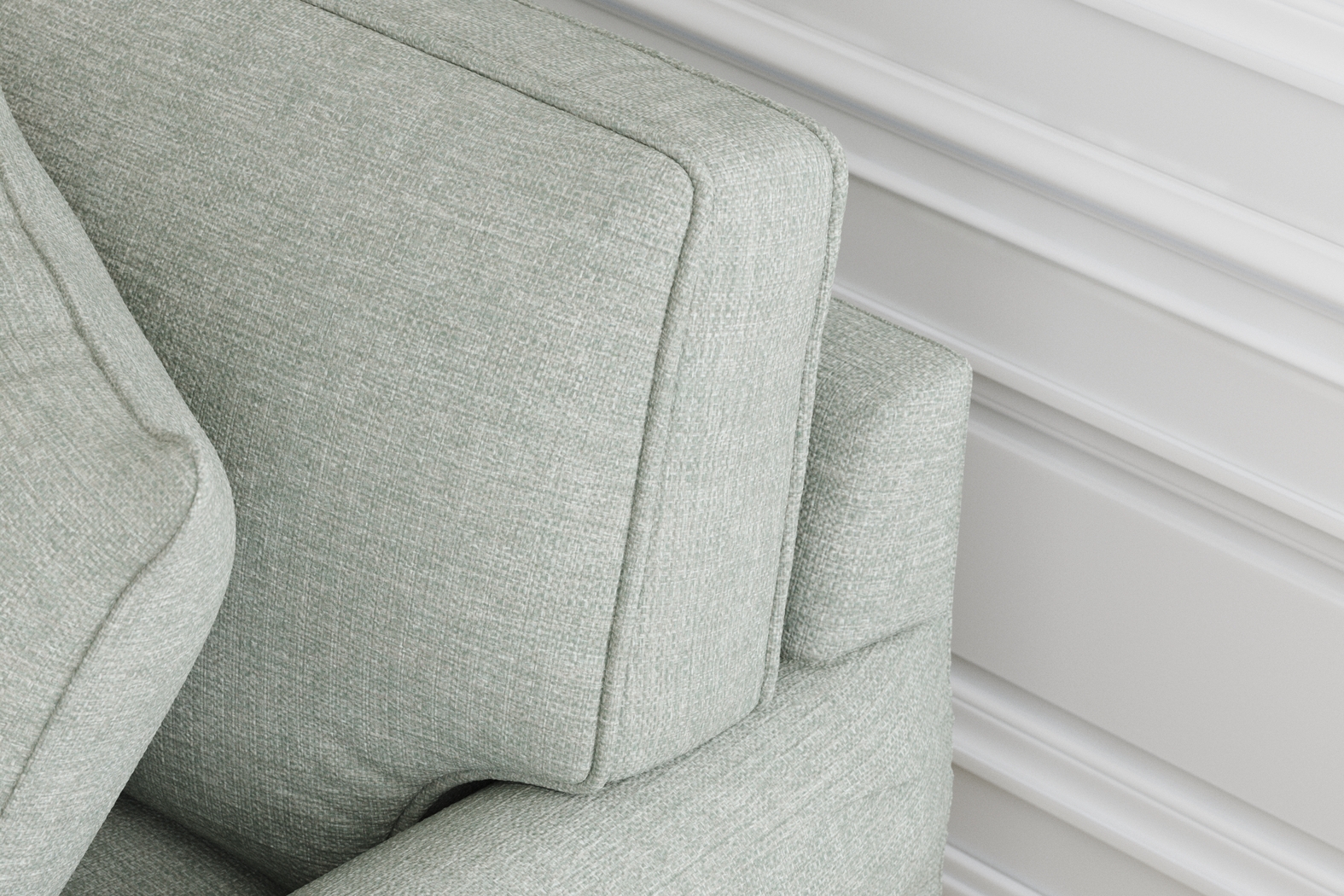 Bellingham Willow Green Textured 7 Pc Living Room with Gel Foam Sleeper Sofa - Thumbnail - Image 15