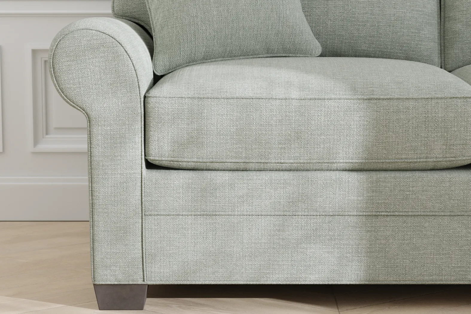 Bellingham Willow Green Textured Sleeper Loveseat - Image 7