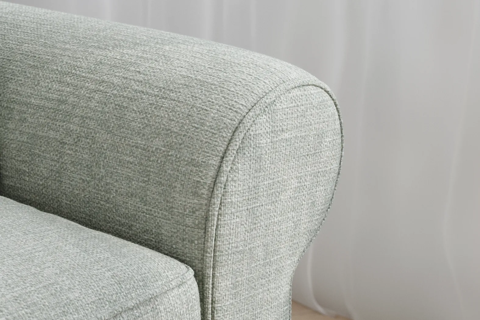 Bellingham Willow Green Textured Sleeper Loveseat - Thumbnail - Image 3