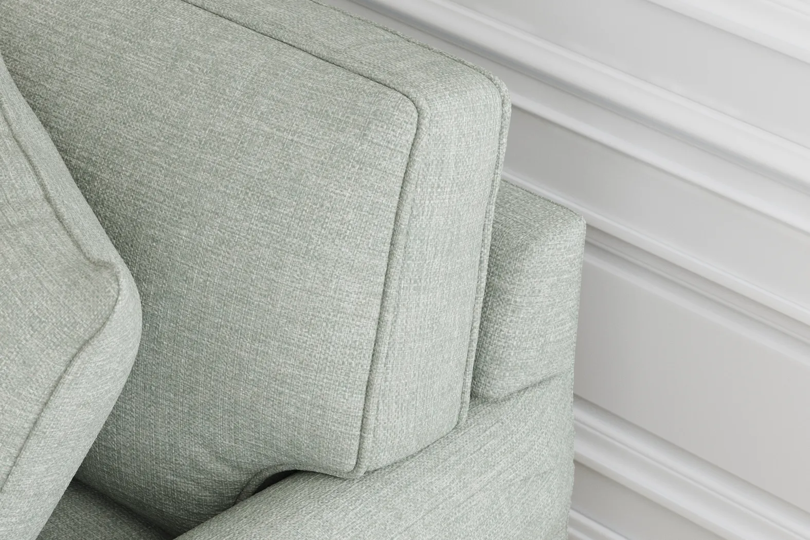 Bellingham Willow Green Textured Sleeper Loveseat - Image 6