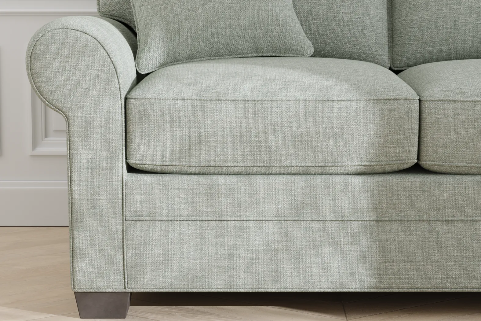 Bellingham Willow Green Textured 7 Pc Living Room with Sleeper Sofa - Thumbnail - Image 9