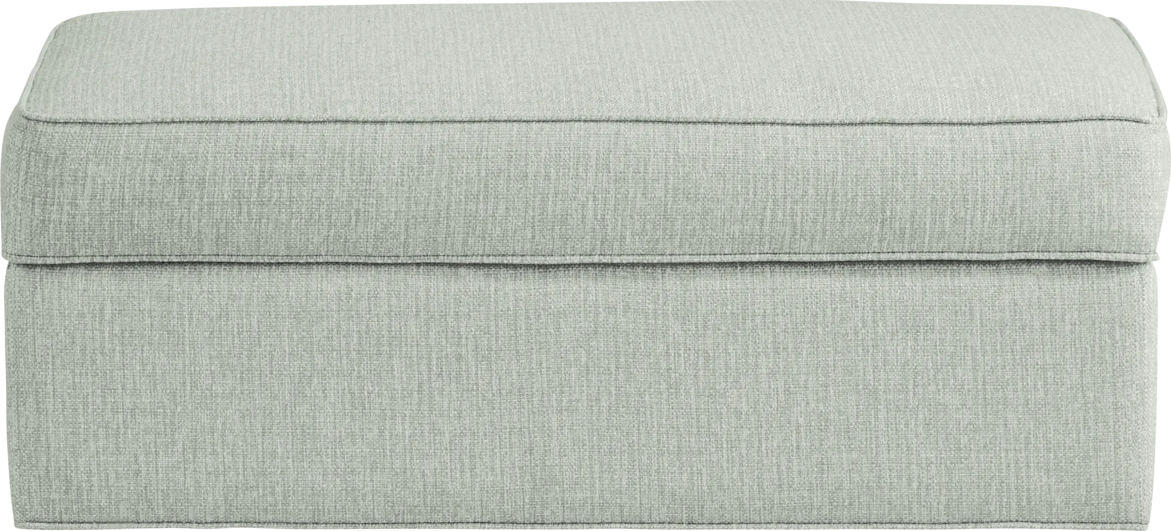 Bellingham Willow Green Textured Storage Ottoman - Thumbnail - Image 2