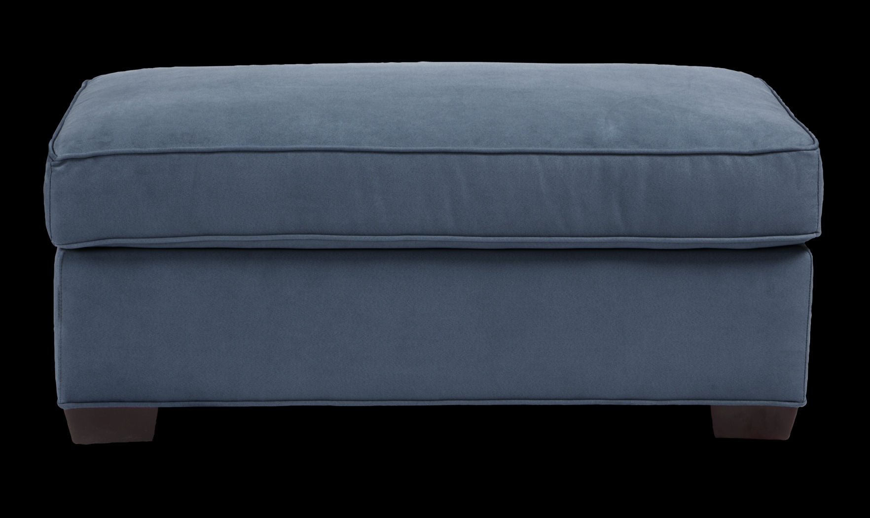Cindy Crawford Home Bellingham Indigo Ottoman - Thumbnail - Image 1