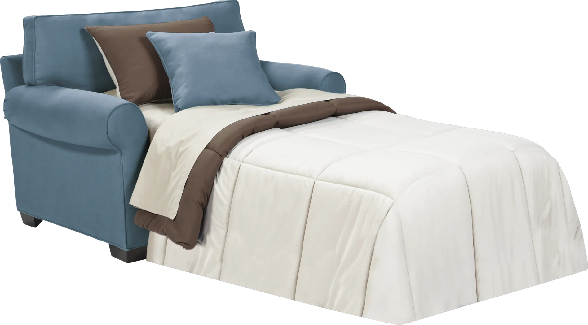 Cindy Crawford Home Bellingham Indigo Sleeper Chair - Thumbnail - Image 2