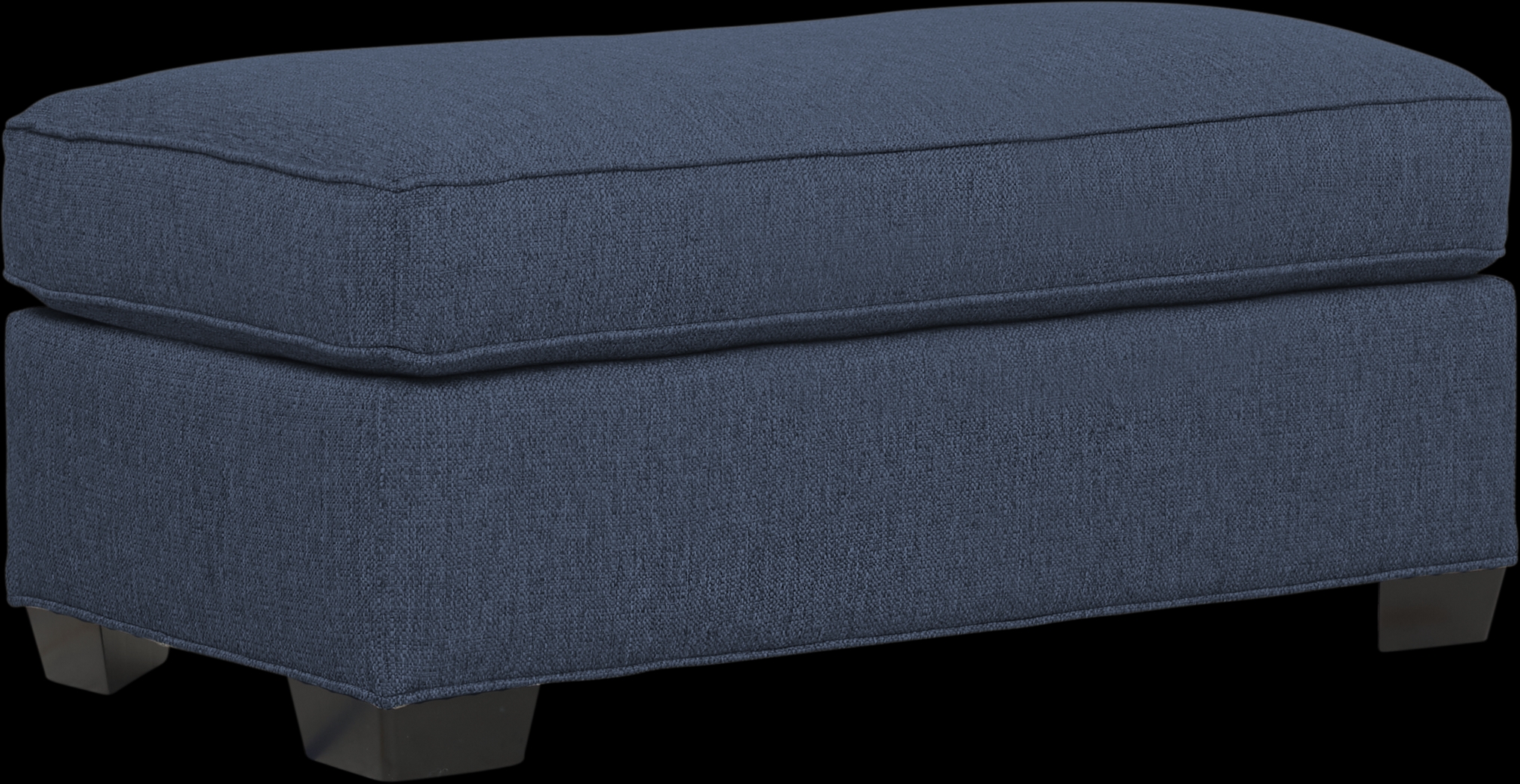 Cindy Crawford Home Bellingham Midnight Textured Ottoman - Thumbnail - Image 1