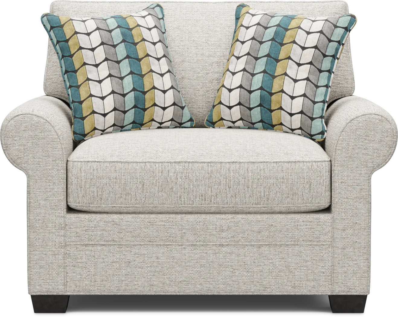 Bellingham Mushroom Textured Chenille 7 Pc Living Room with Sleeper Sofa - Thumbnail - Image 25