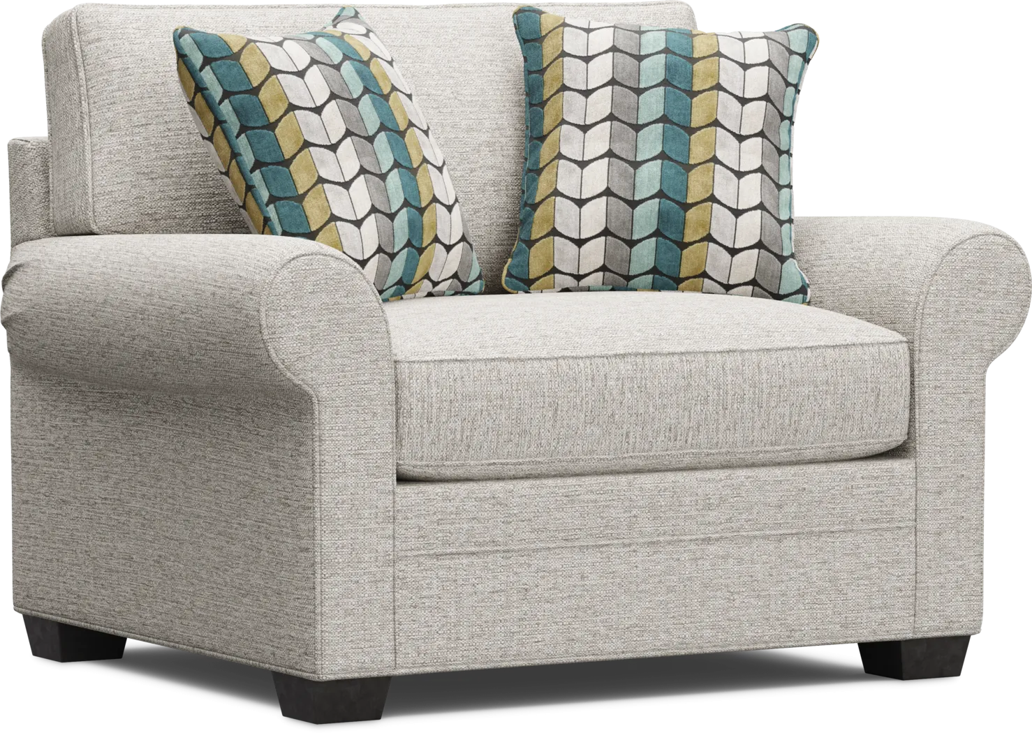 Bellingham Mushroom Textured Chenille 7 Pc Living Room with Sleeper Sofa - Thumbnail - Image 24