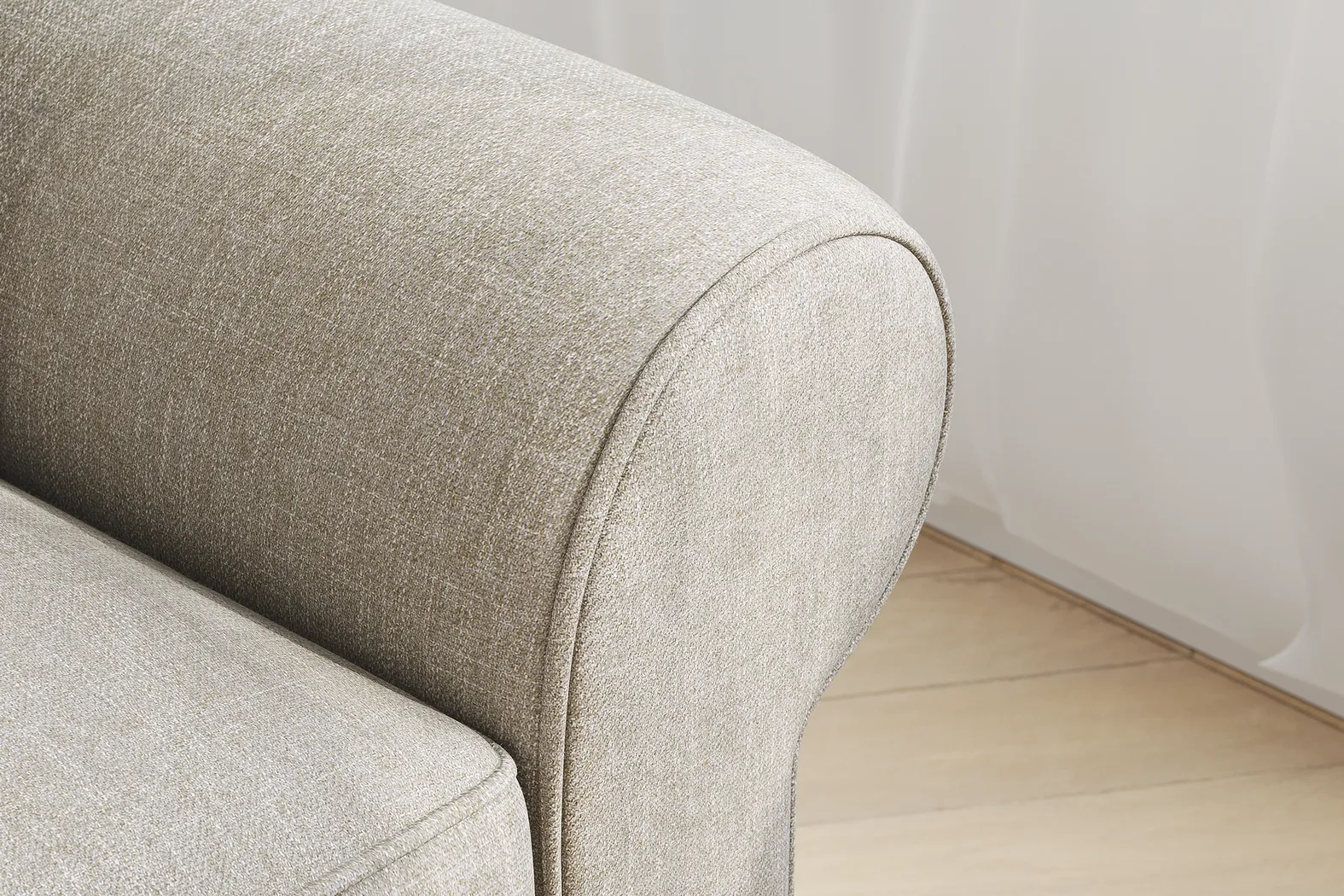 Bellingham Mushroom Textured Chenille 7 Pc Living Room w/Gel Foam Sleeper Sofa - Thumbnail - Image 11