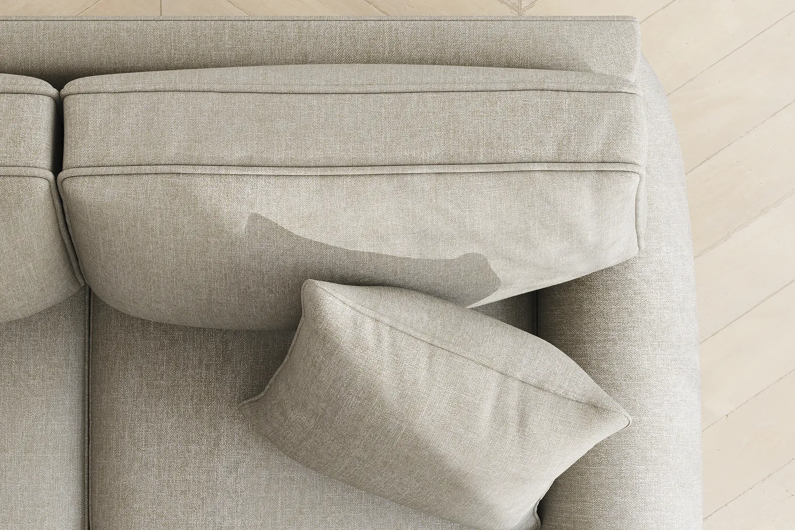 Bellingham Mushroom Textured Chenille 7 Pc Living Room w/Gel Foam Sleeper Sofa - Thumbnail - Image 16