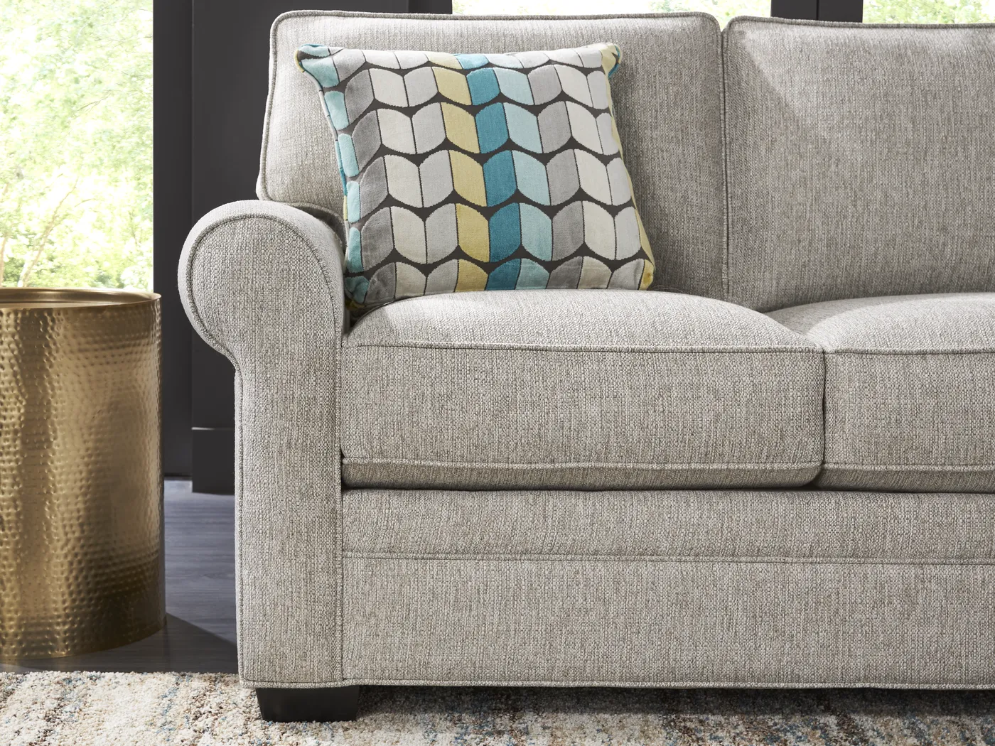 Bellingham Mushroom Textured Chenille 7 Pc Living Room w/Gel Foam Sleeper Sofa - Thumbnail - Image 21