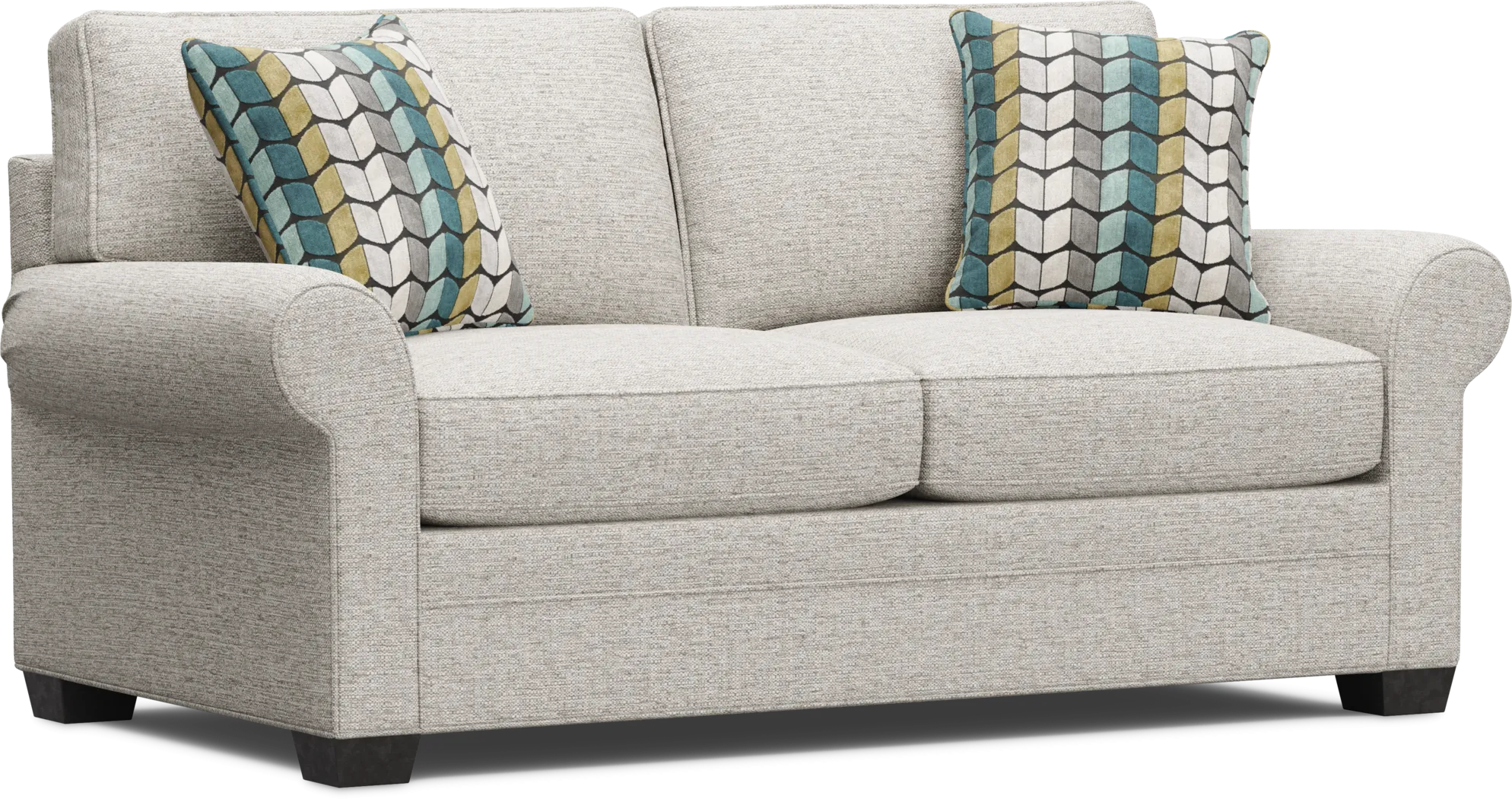 Bellingham Mushroom Textured Chenille Sleeper Loveseat - Thumbnail - Image 4
