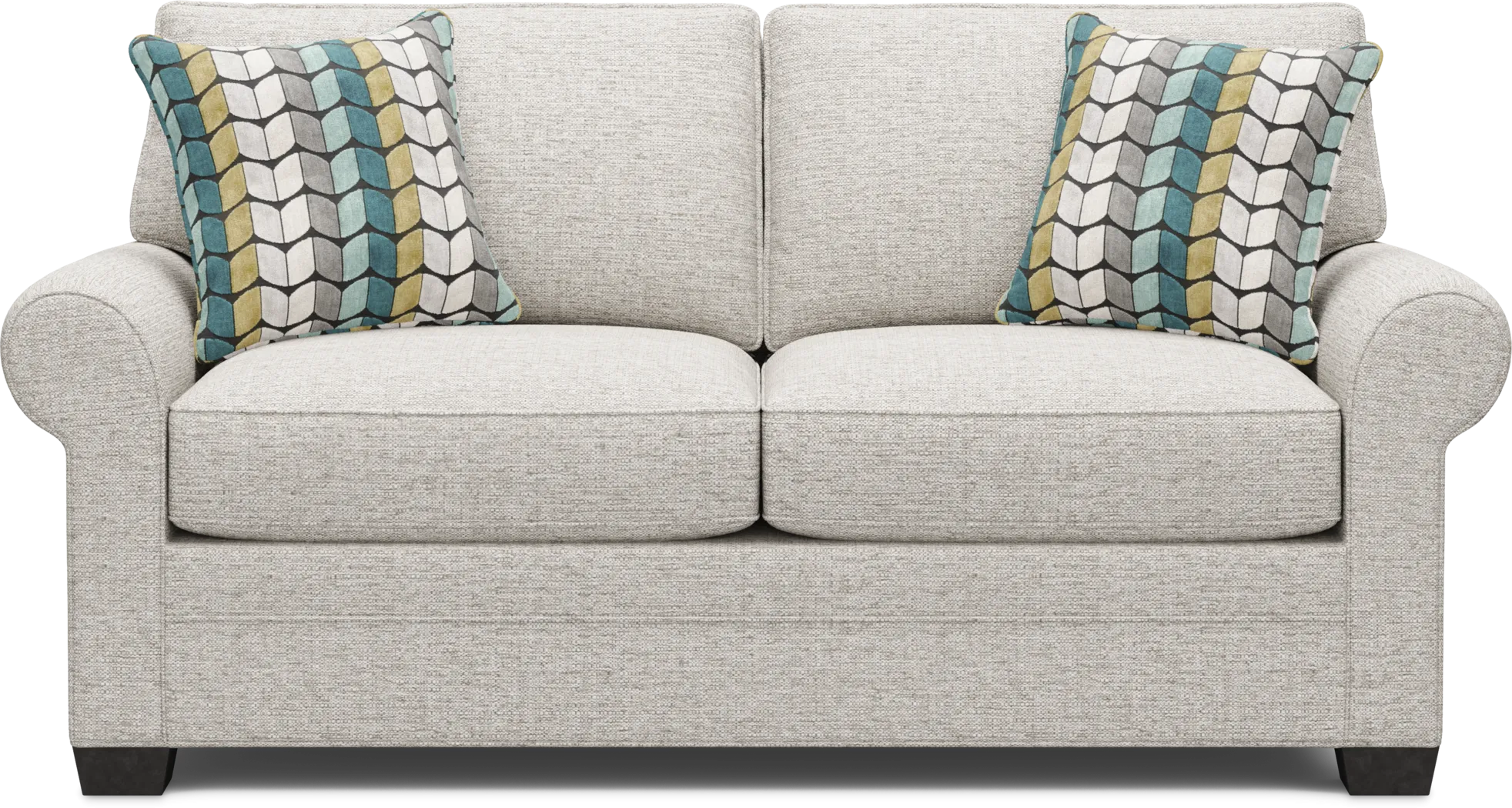 Bellingham Mushroom Textured Chenille Sleeper Loveseat - Thumbnail - Image 1