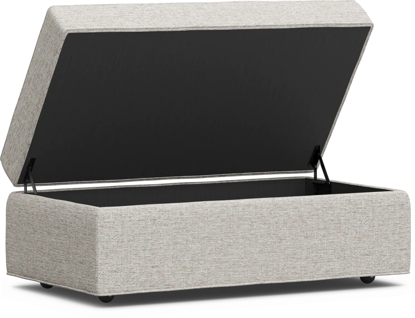 Bellingham Mushroom Textured Chenille Storage Ottoman - Thumbnail - Image 2