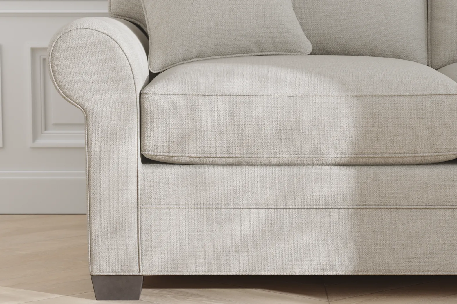 Bellingham Off-White Textured Gel Foam Sleeper Loveseat - Image 7